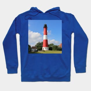 Red and White Lighthouse on Pellworm Island Hoodie